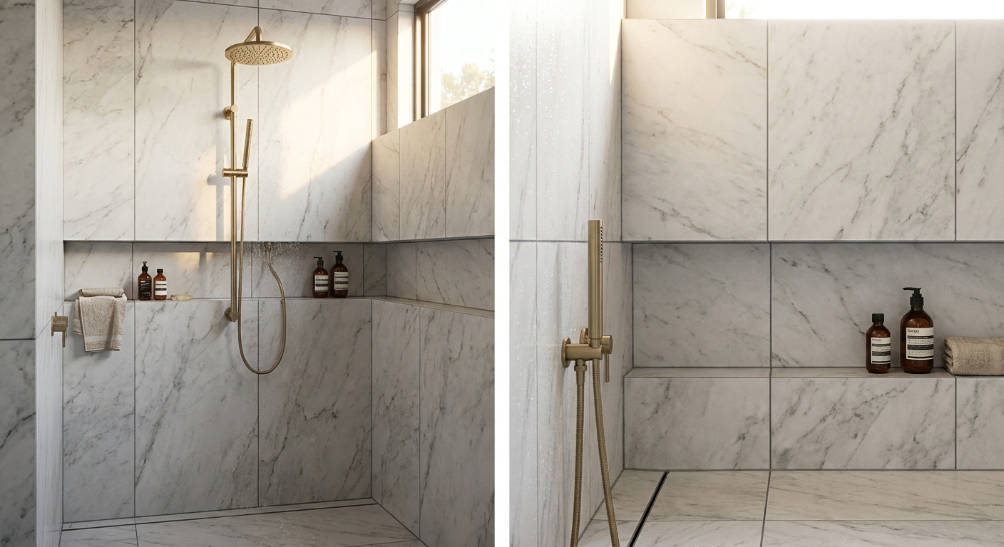 Tile shower